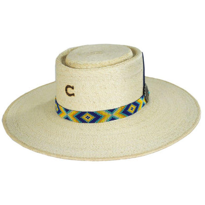 Charlie 1 Horse | Mamacita Palm Straw Gambler Hat | 101672 | lead | NATURAL
