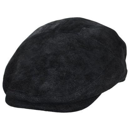 Scala | Ivy Weather Leather Duckbill Flat Cap | 160234 | lead | BLACK