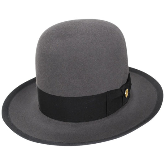 Stetson | Stetsonian B 160th Edition 6X Fur Felt Shapeable Open Crown Fedora Hat | 130755 | lead | CARIBOU