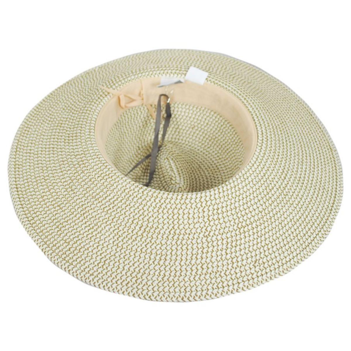 NIKKI BEACH | Harper Toyo Braid Wide Brim Fedora Hat | 102687 | under | WHITE TWEED