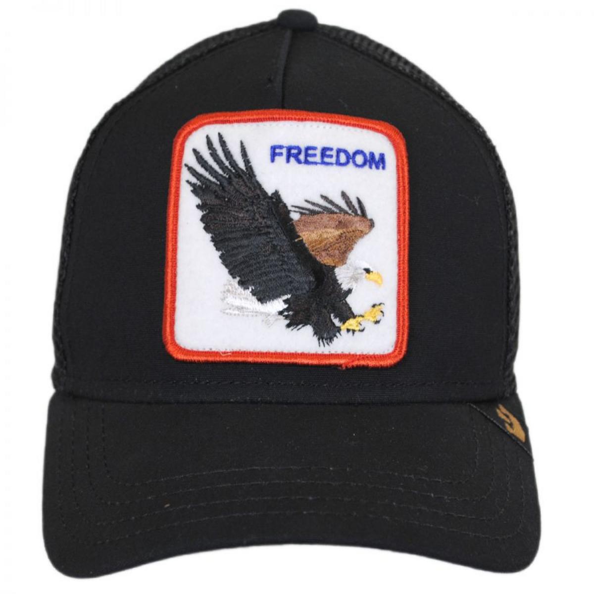 Goorin Bros | Freedom Mesh Trucker Snapback Baseball Cap | 200488 | front | BLACK