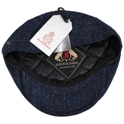 Jaxon & James | Ardmore Harris Tweed Wool Ivy Cap | 170006 | under | BLUE/BLACK
