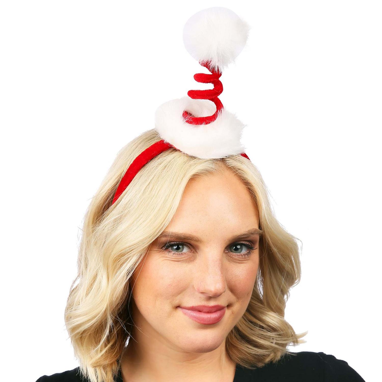 Elope | Springy Santa Fascinator Headband | 190497 | lsfone | RED/WHITE