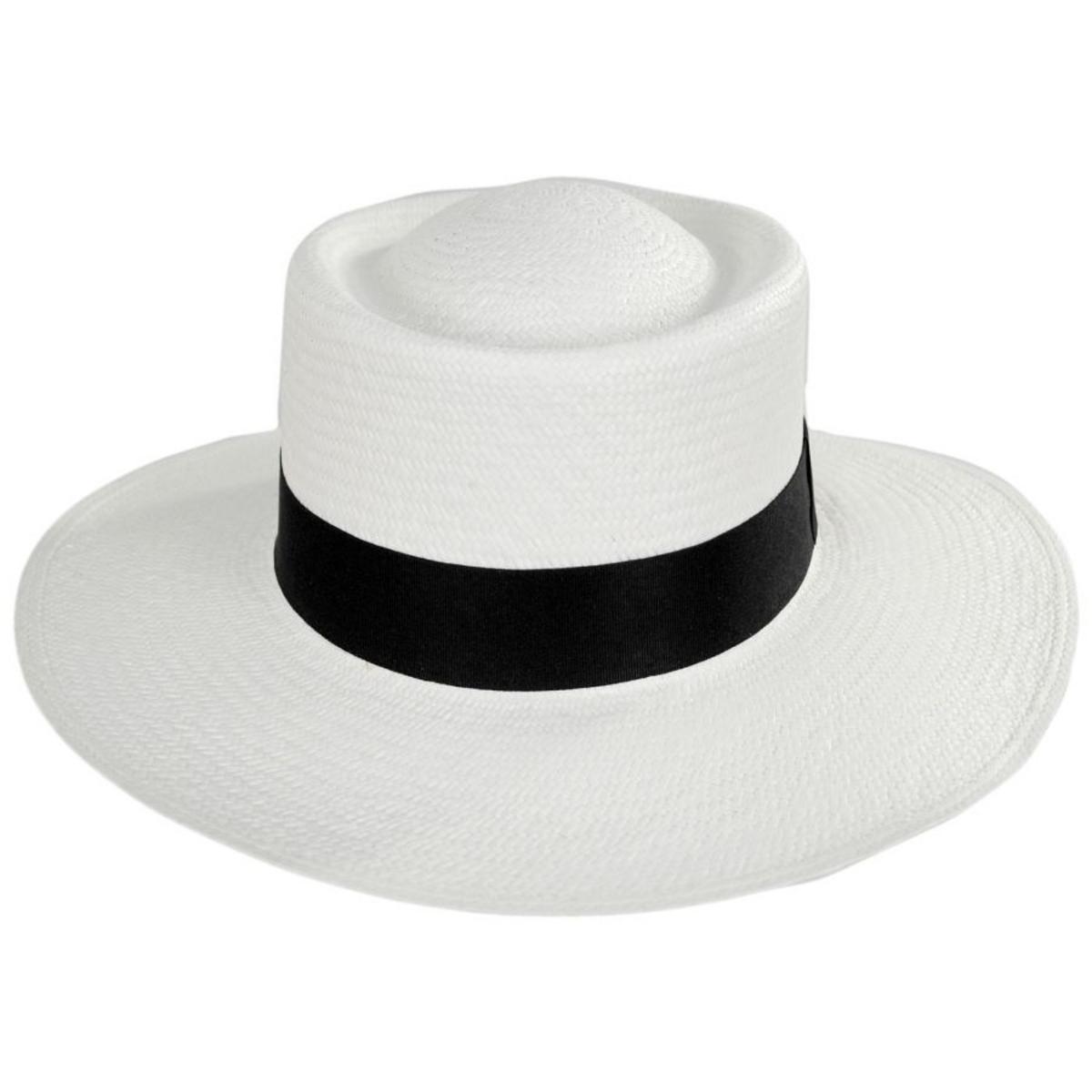 Hats Montecristi | Panama Straw Grade 10 Gambler Hat | 127129 | front | BLEACH