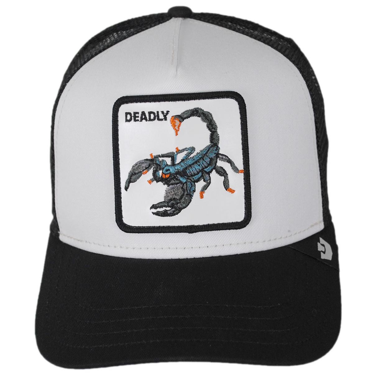 Goorin Bros | Deadliest Scorpion Mesh Trucker Snapback Baseball Cap | 200657 | front | DUST/VOID