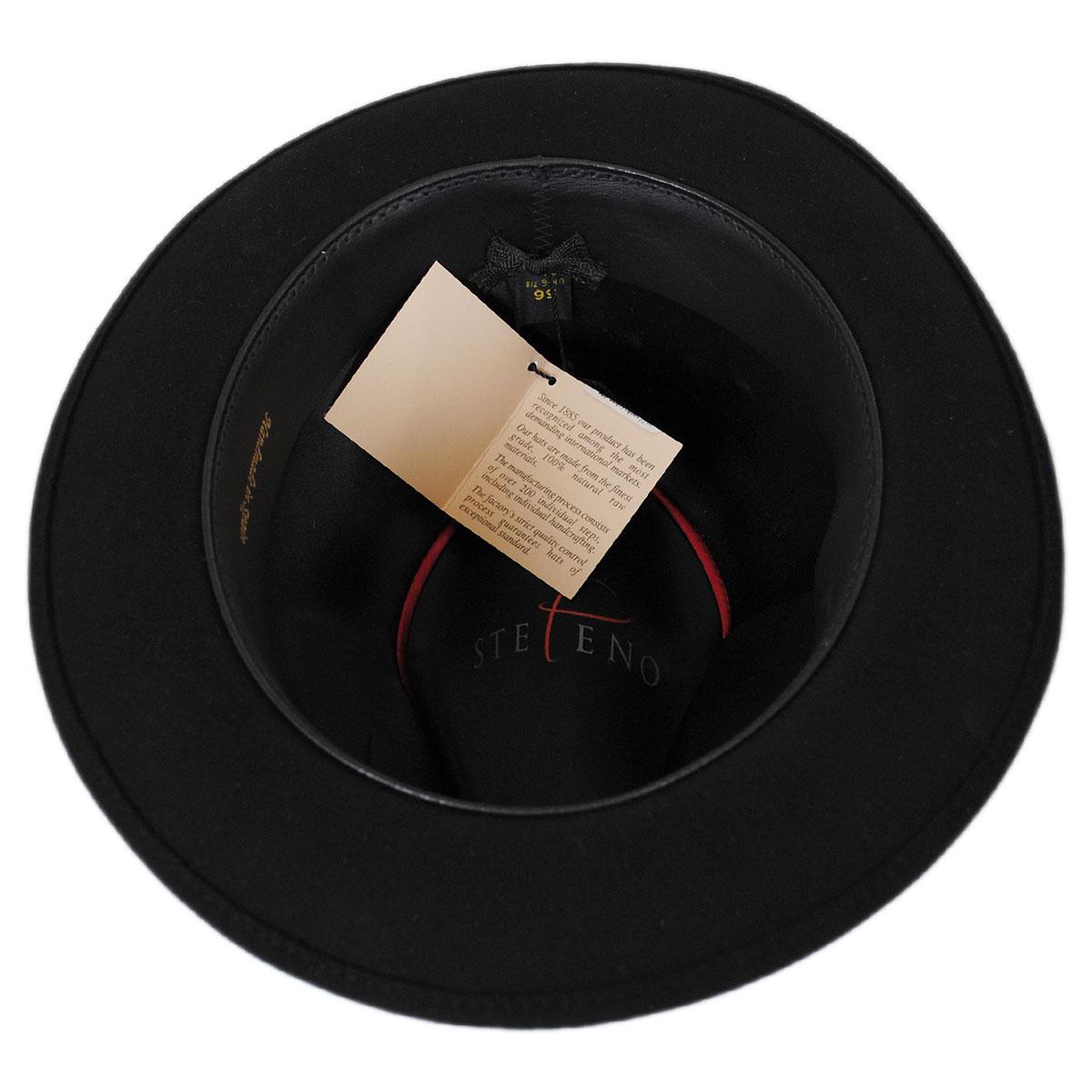 Stefeno Hats | Ultimo Beaver Fur Felt Fedora Hat | 136000 | under | BLACK