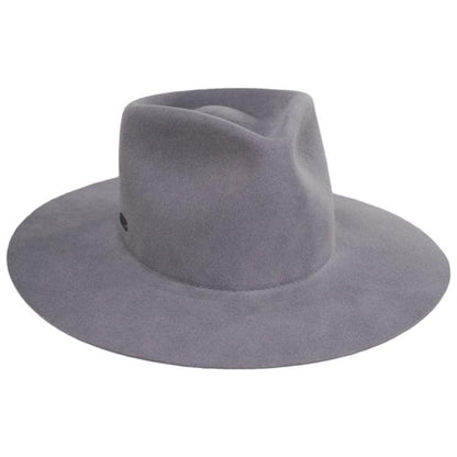 Betmar | Georgia Wide Brim Wool Felt Fedora Hat | 123173 | lead | GUN METAL