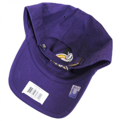 47 Brand | Minnesota Vikings NFL Clean Up Strapback Baseball Cap Dad Hat | 203790 | under | PURPLE