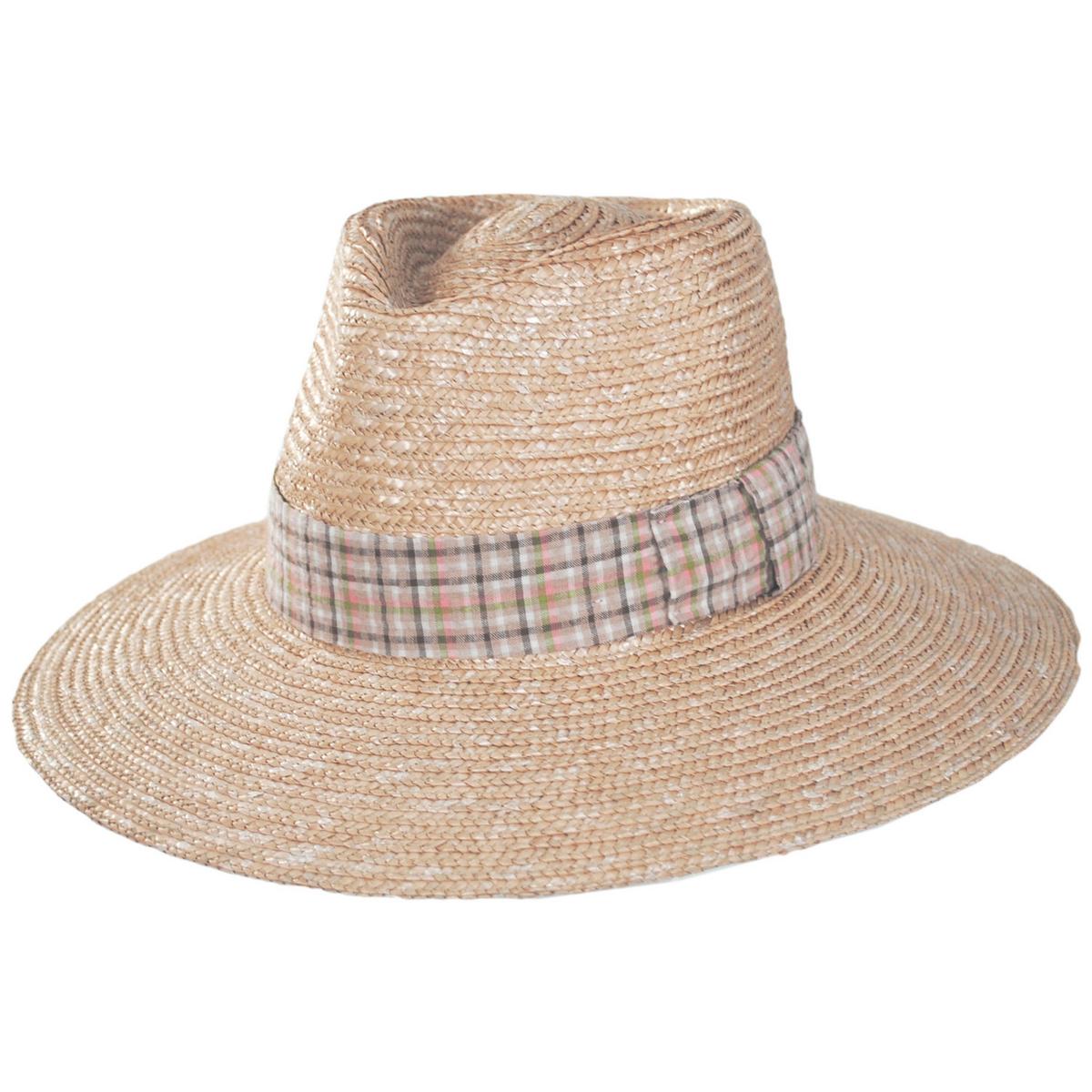 BRIXTON HATS | Joanna Wheat Straw Fedora Hat - SS23 | 104012SS23 | lead | TAN/SAND