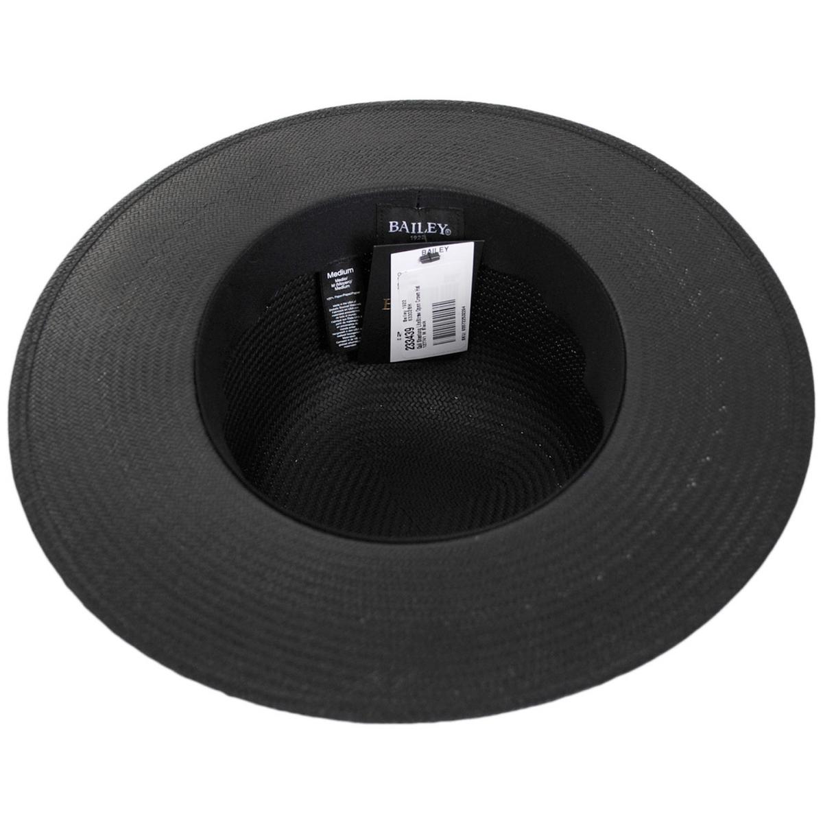 Bailey 1922 | Quil Shantung LiteStraw Open Crown Hat | 127741 | under | BLACK
