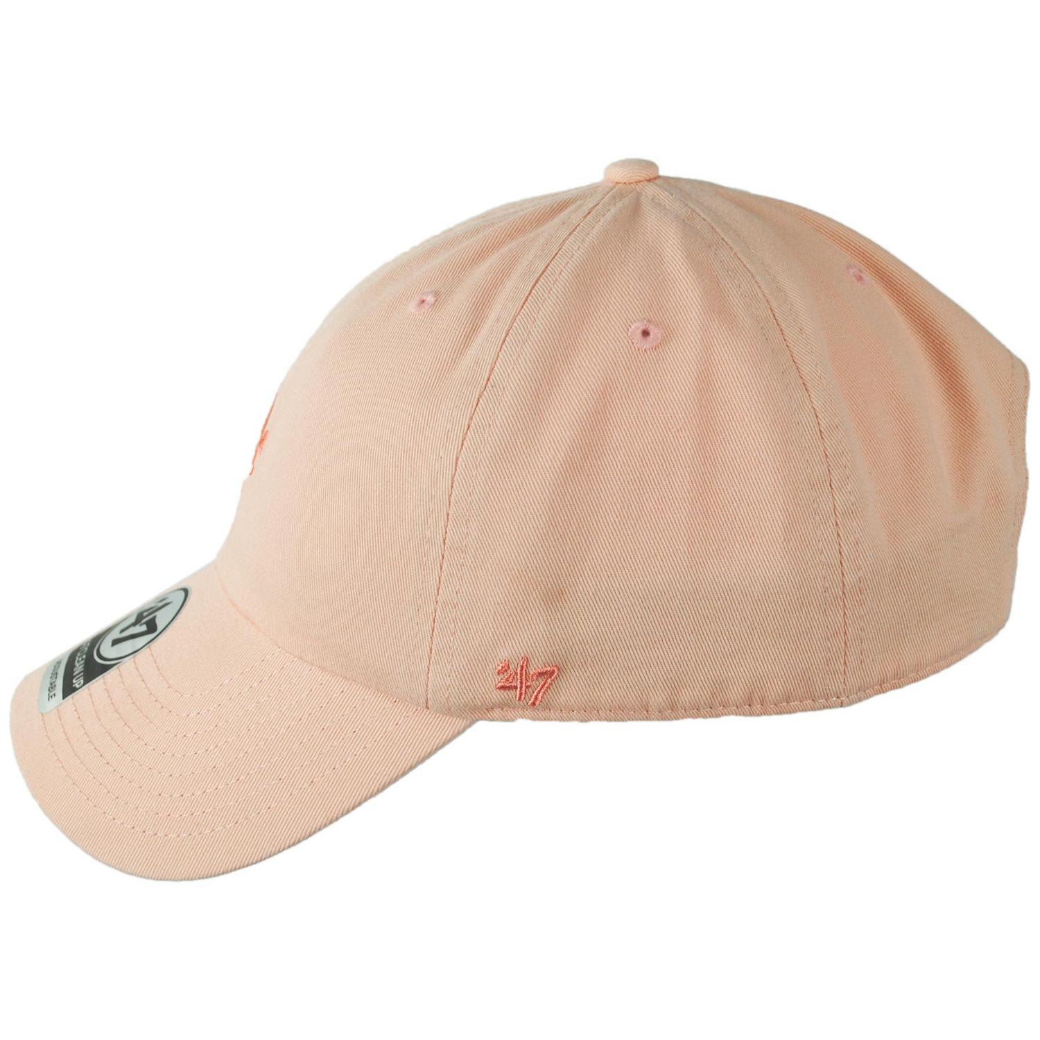 47 Brand | Los Angeles Dodgers MLB Tonal Base Runner Clean Up Strapback Baseball Cap Dad Hat | 203057 | profile | APRICOT