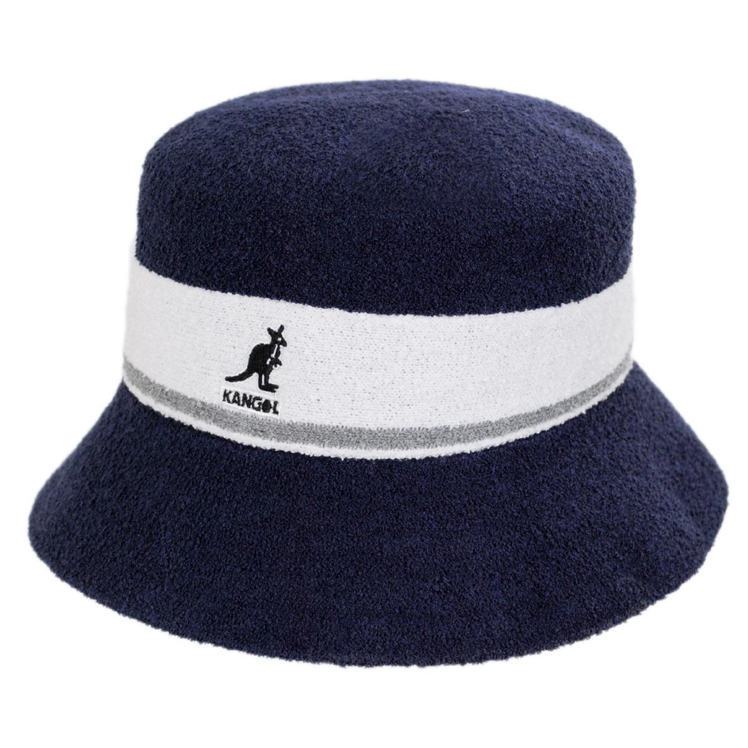 Kangol | Bermuda Stripe Bucket Hat | 185729 | lead | NAVY
