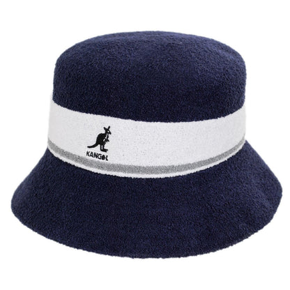 Kangol | Bermuda Stripe Bucket Hat | 185729 | lead | NAVY