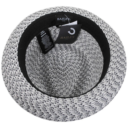 Bailey 1922 | Mannes Poly Braid Fedora Hat - Light Grey Multi | 127844LGM | under | LIGHT GREY MULTI