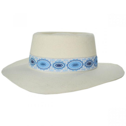 Lack of Color | Lolita Wool Felt Boater Hat | 124315 | profile | AZURE