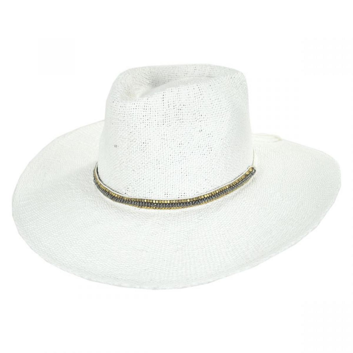NIKKI BEACH | Monte Carlo Toyo Straw Rancher Hat | 102789 | lead | WHITE