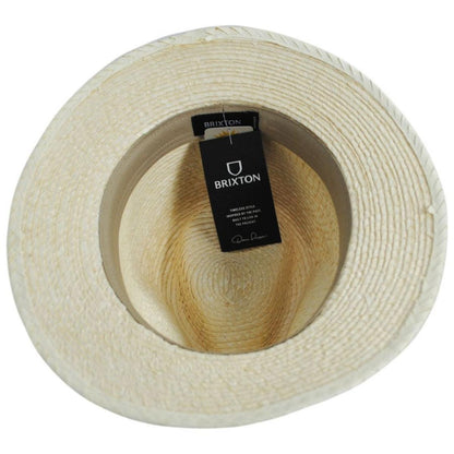 BRIXTON HATS | Messer Palm Straw Fedora Hat | 128328 | under | NATURAL