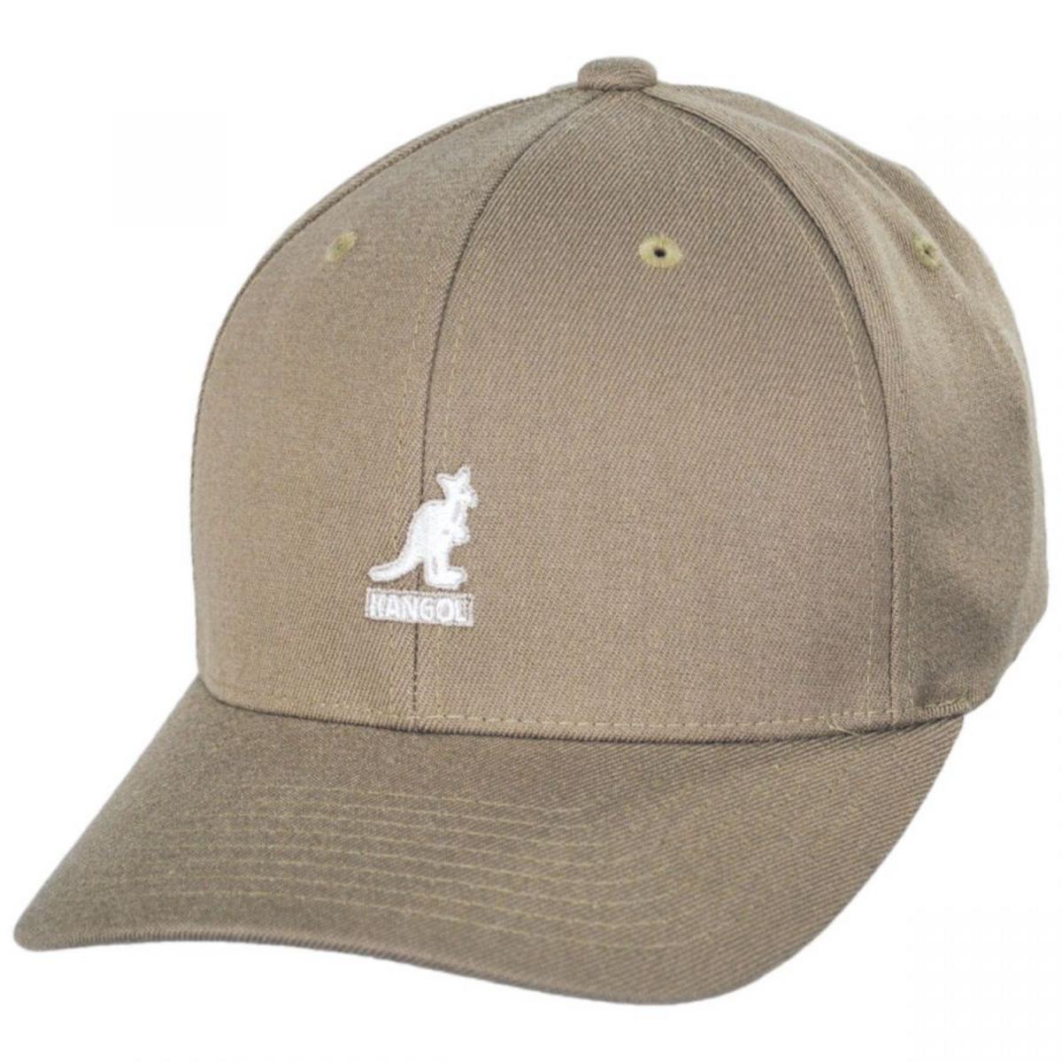 Kangol | Logo Wool FlexFit Fitted Baseball Cap | 201104 | lead | TAUPE
