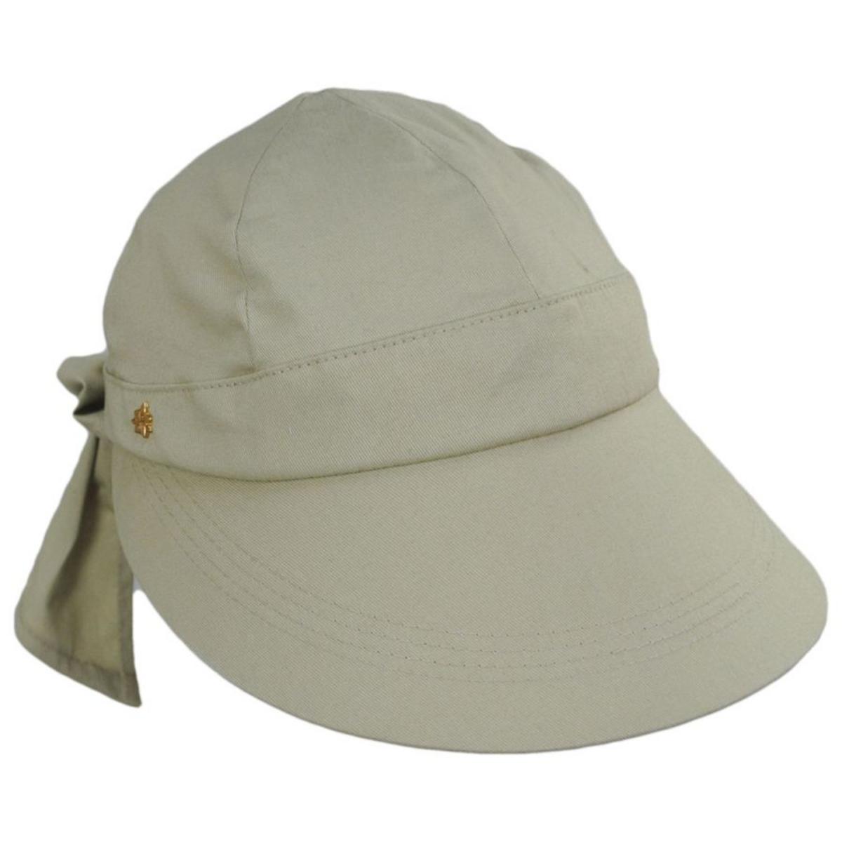 Cappelli | Chiara Solarweave Cotton Facesaver Cap | 106364 | lead | PUTTY