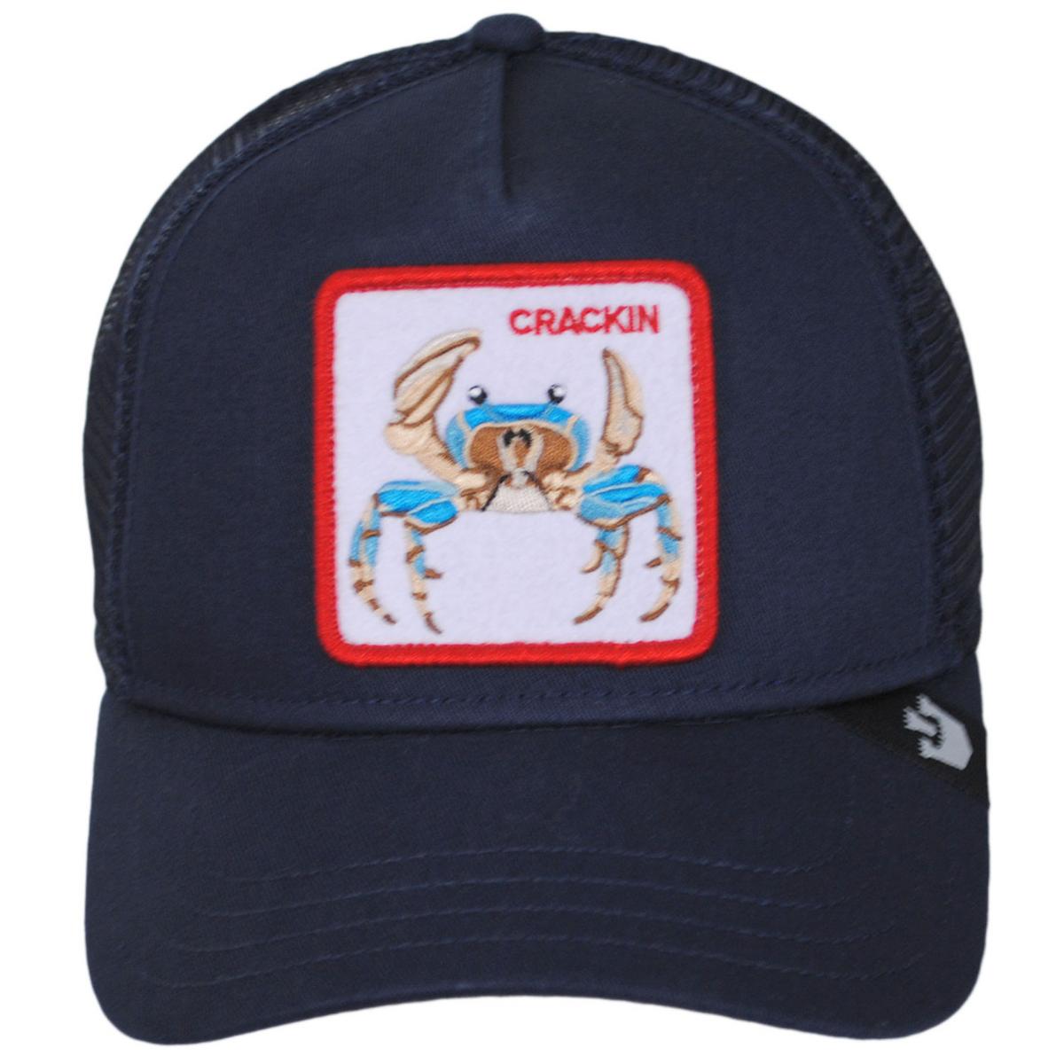 Goorin Bros | Crab Crackin Mesh Trucker Snapback Baseball Cap | 200653NVY | front | NAVY