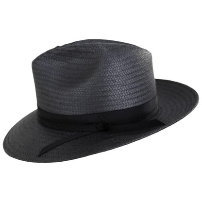 Bailey 1922 | Winstone Raindura Straw Fedora Hat - Black | 127743SS24 | profile | BLACK