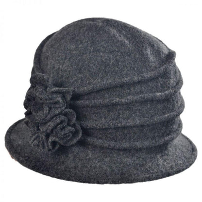 Scala | Boiled Wool Cloche Hat | 106306 | lead | CHARCOAL