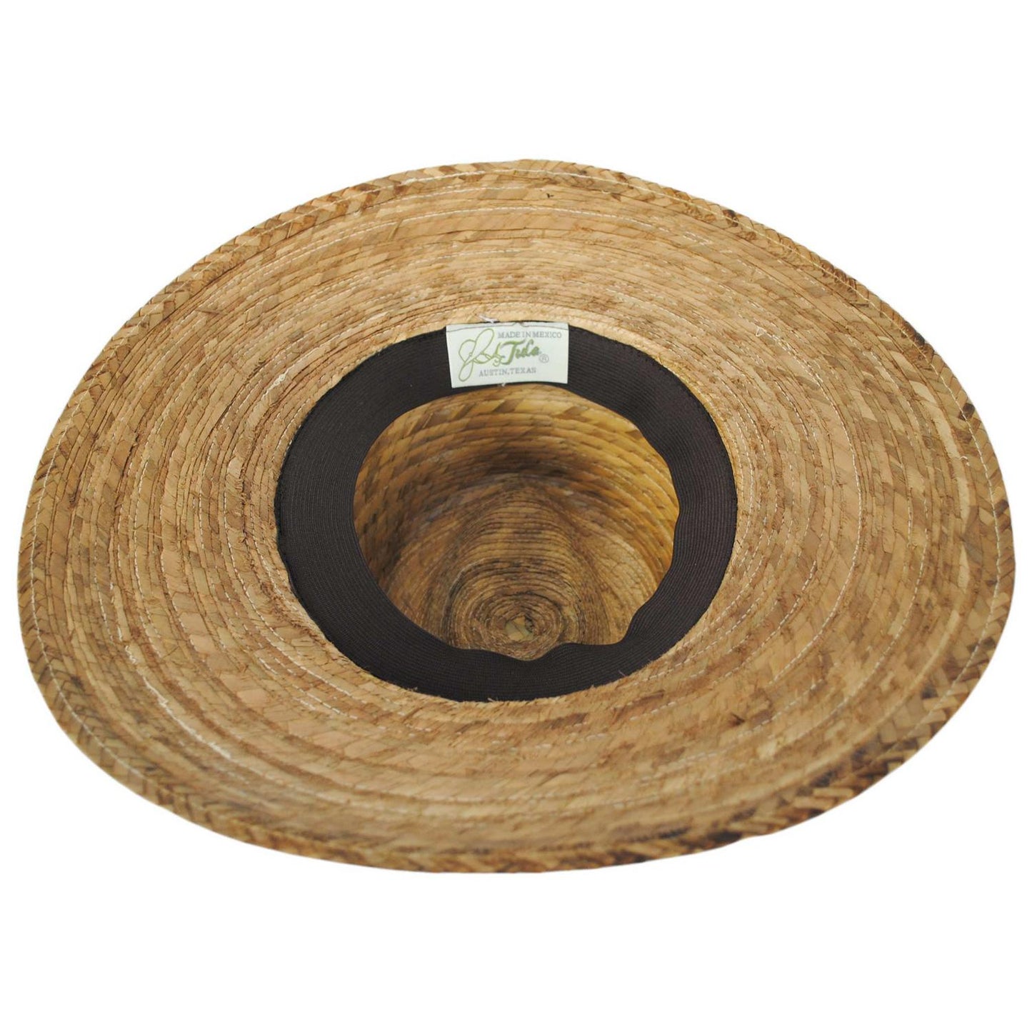 Tula Hats | Striped Band Explorer Palm Straw Fedora Hat | 128296 | under | TEA