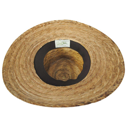 Tula Hats | Striped Band Explorer Palm Straw Fedora Hat | 128296 | under | TEA