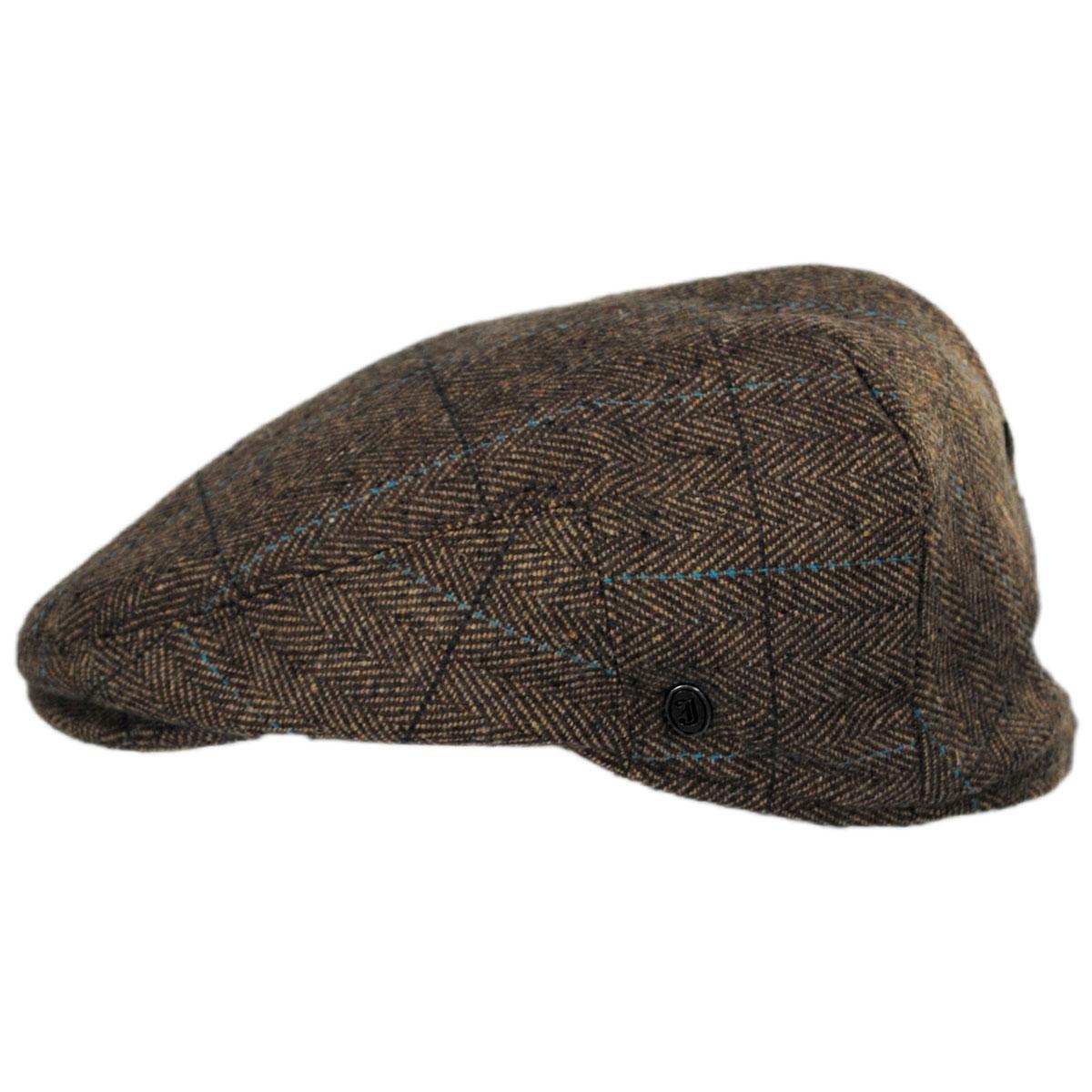 Jaxon Hats | Wholesale Gibson Herringbone Plaid Wool Blend Ivy Cap B2B Pre-Pack | B2B167556 | profile | TAN