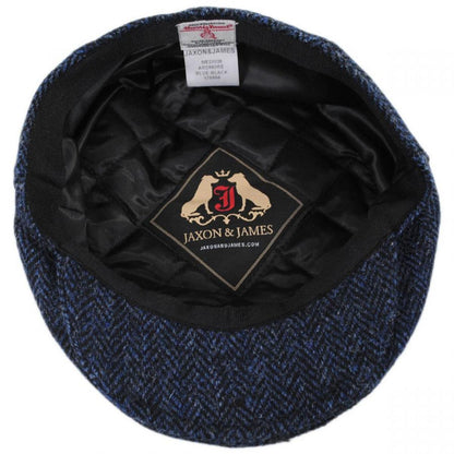Jaxon & James | Ardmore Harris Tweed Wool Ivy Cap | 170006 | under | BLUE/BLACK