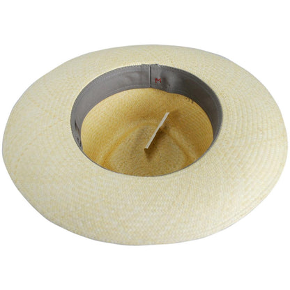 Hats Montecristi | Panama Straw Grade 10 Diamond Crown Fedora Hat | 127130 | under | NATURAL