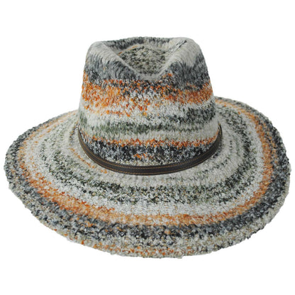 San Diego Hat Company | Mirage Knit Fedora Hat | 108665 | front | EARTHTONES