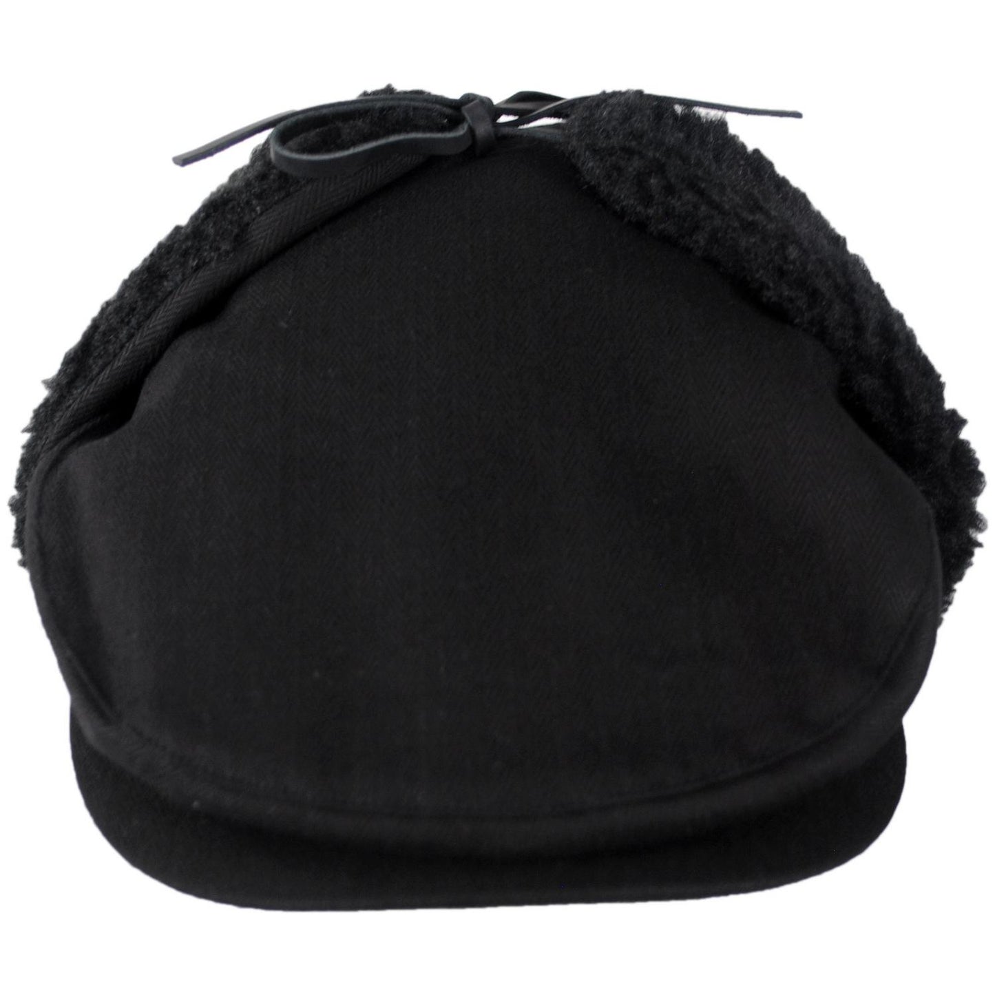 BRIXTON HATS | Barrel Cotton Earflap Ivy Cap | 161556 | front | BLACK/BLACK