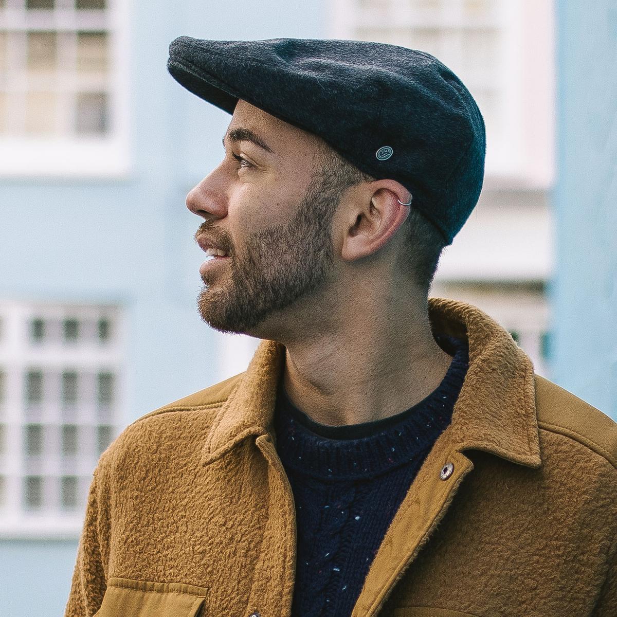 Jaxon Hats | Harlem Wool Blend Ivy Cap | 167733D | lsmone | CHARCOAL