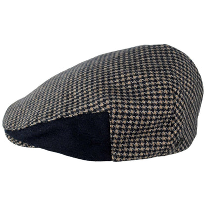 BRIXTON HATS | Hooligan Wool Houndstooth Ivy Cap | 161582 | profile | NAVY/SAND HOUNDSTOOTH
