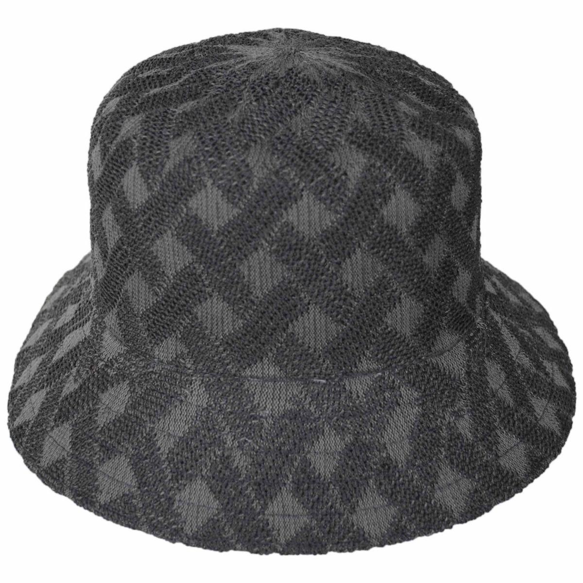 Kangol | Cross Weave Bucket Hat | 185837 | front | WARM GREY