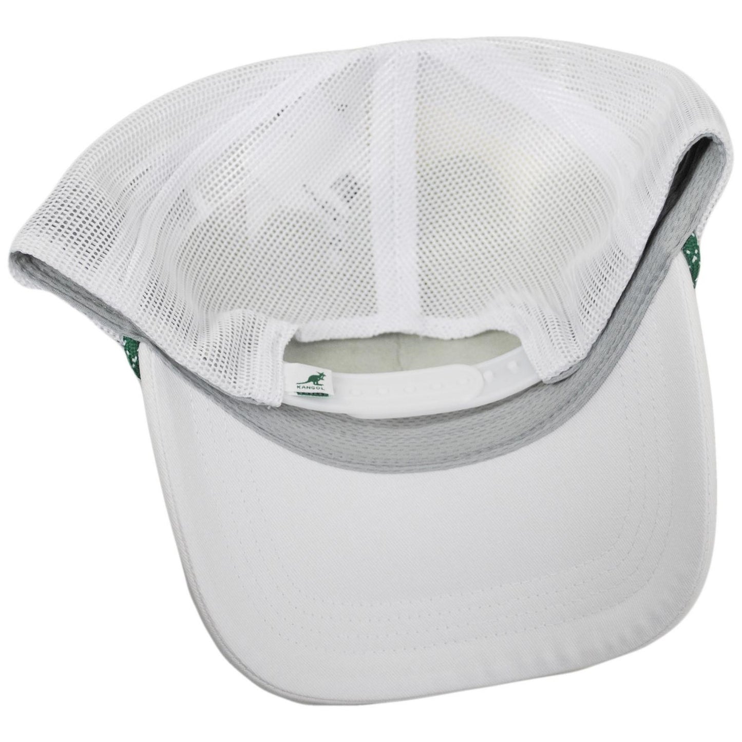 Kangol | Kangolf Cotton Mesh Trucker Snapback Baseball Cap | 201144 | under | WHITE