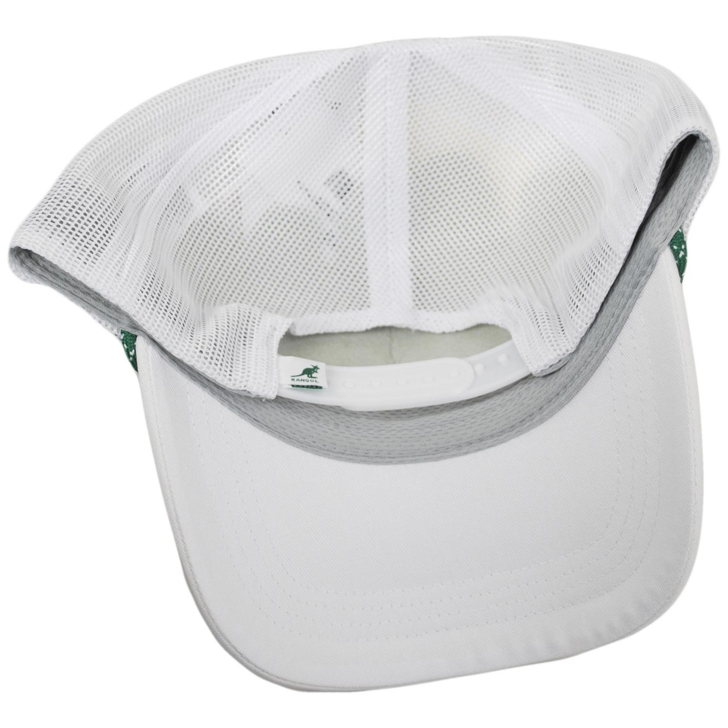 Kangol | Kangolf Cotton Mesh Trucker Snapback Baseball Cap | 201144 | under | WHITE