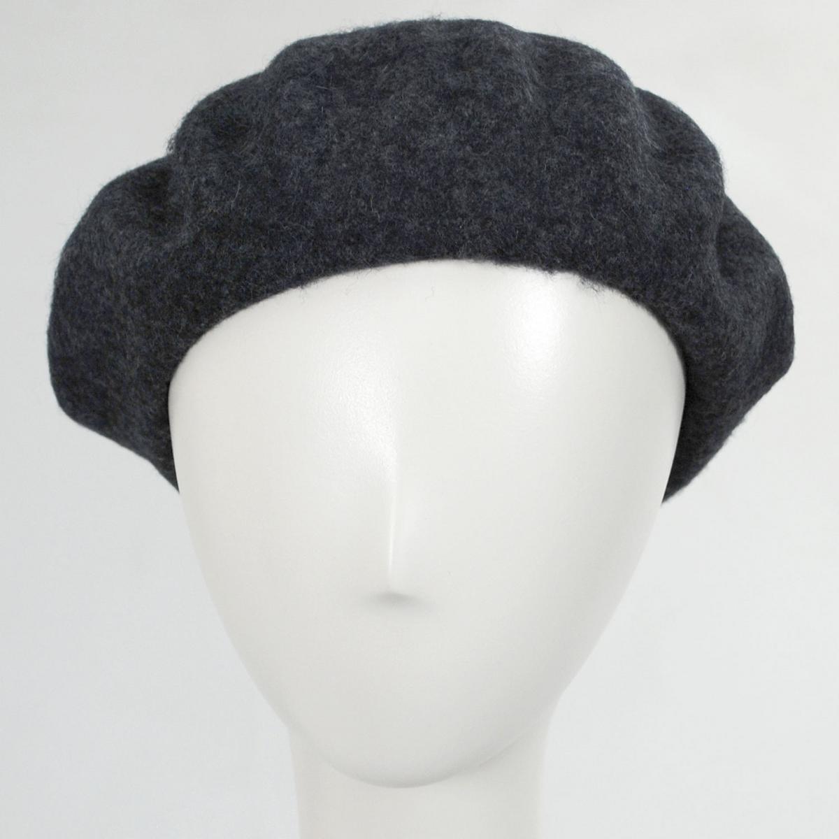 Village Hat Shop | Wholesale Wool Fashion Beret B2B Pre-Pack | B2B152500 | front | CHARCOAL