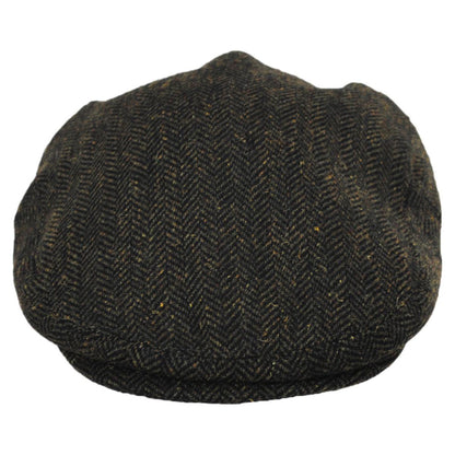 Jaxon Hats | Wholesale Bird Rock Herringbone Wool Blend Ivy Cap B2B Pre-Pack | B2B167571 | front | OLIVE GREEN