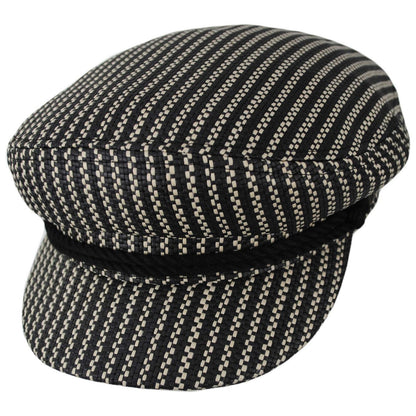 BRIXTON HATS | Fiddler Toyo Straw Lightweight Fisherman Cap | 181362 | lead | BLACK/NATURAL STRAW
