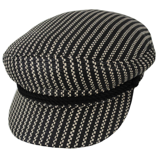 BRIXTON HATS | Fiddler Toyo Straw Lightweight Fisherman Cap | 181362 | lead | BLACK/NATURAL STRAW