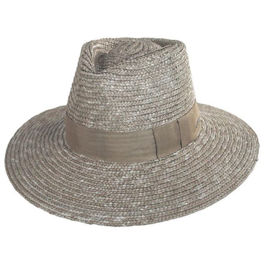 BRIXTON HATS | Joanna Petite Brim Wheat Straw Fedora Hat | 104042 | lead | SAND