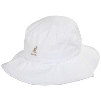 Kangol | Washed Cotton Fisherman Bucket Hat | 185803 | lead | WHITE