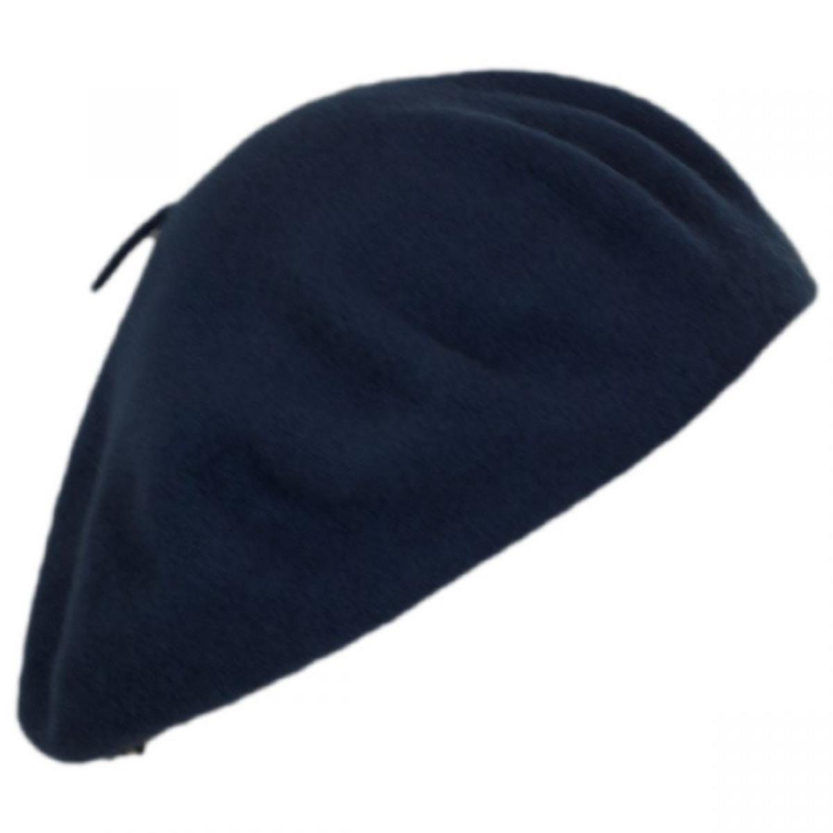 Parkhurst | Classic Wool Beret | 151124 | lead | NAVY