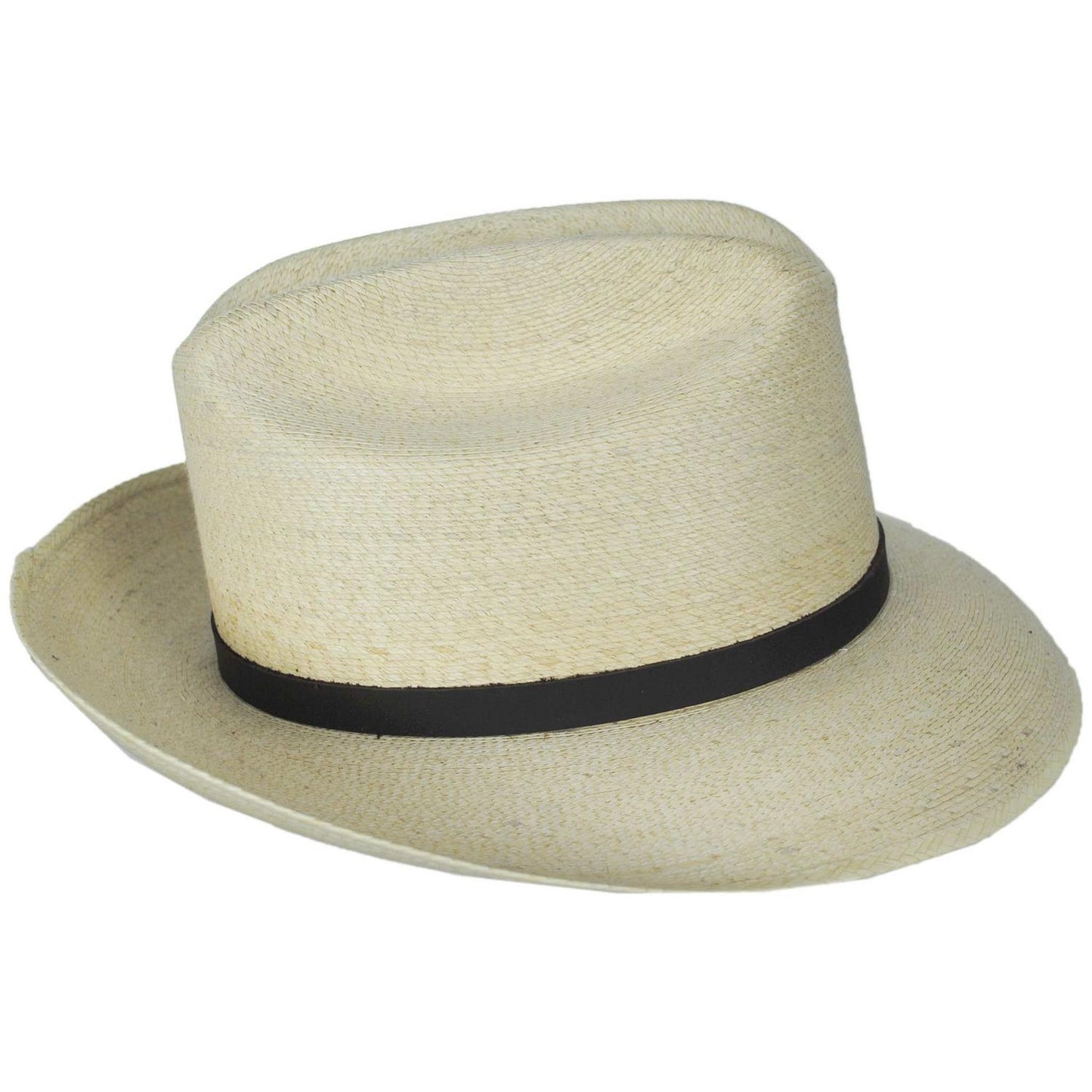 BRIXTON HATS | Hitch Palm Straw Ranch Fedora Hat | 128368 | profiletwo | BONE