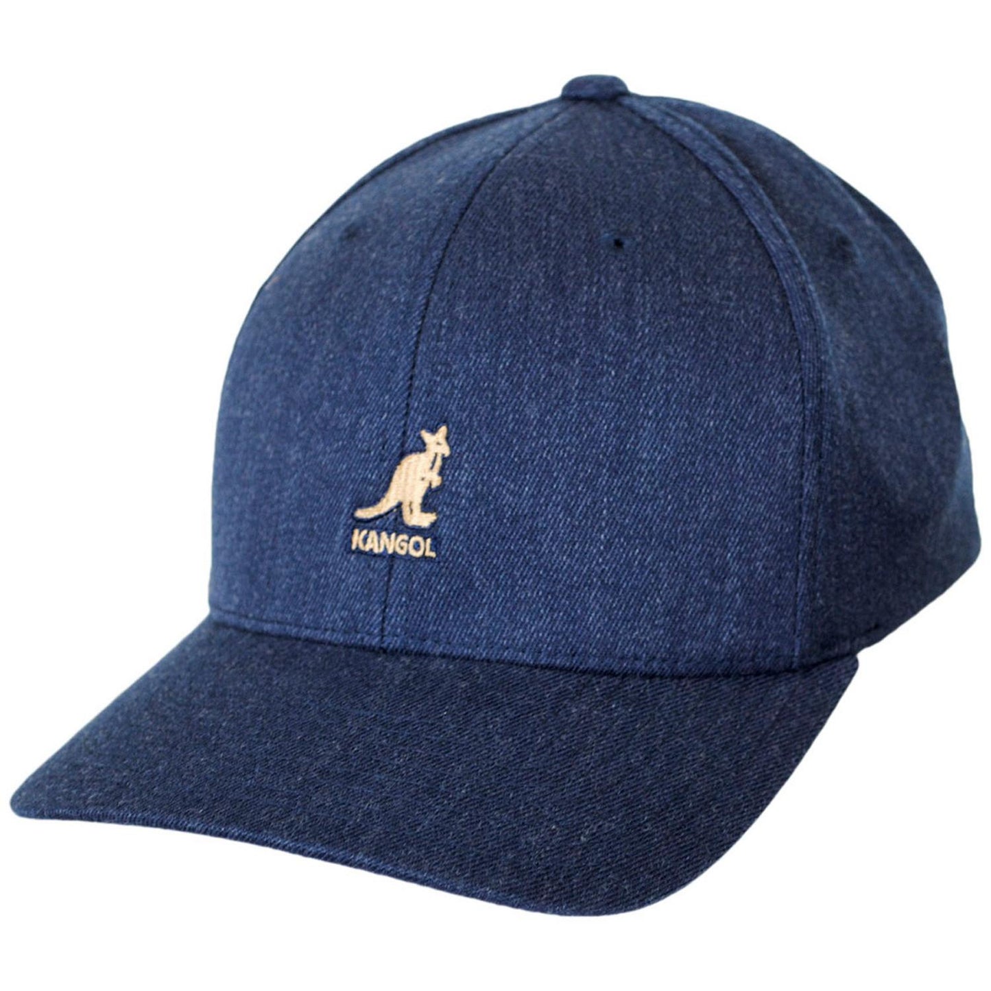 Kangol | Logo Wool Flexfit Fitted Baseball Cap | 201104 | lead | DENIM