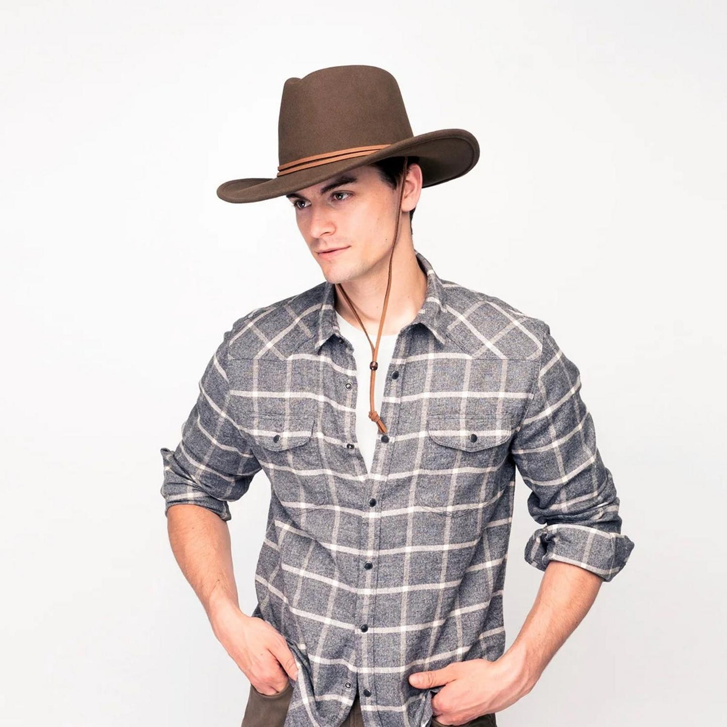 Bailey Western | Joe Eder Crushable Wool LiteFelt Earflap Western Hat | 130142 | lsmone | SERPENT