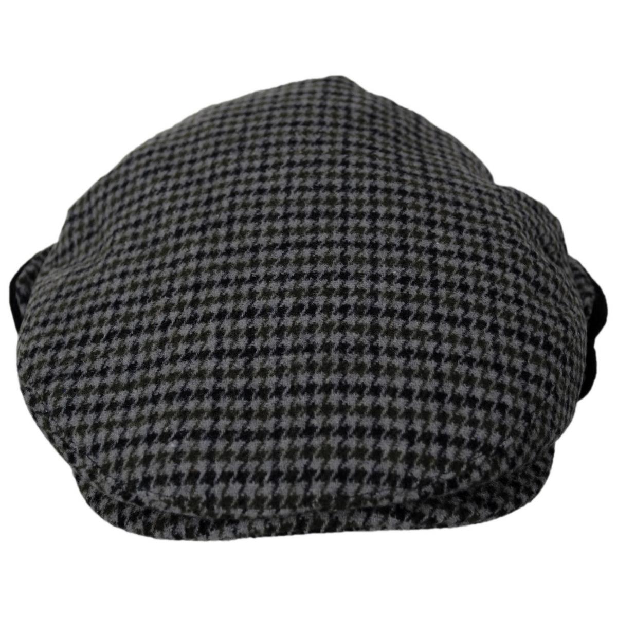 BRIXTON HATS | Hooligan Wool Blend Earflap Ivy Cap | 161576 | front | BLACK/GREY/CHARCOAL