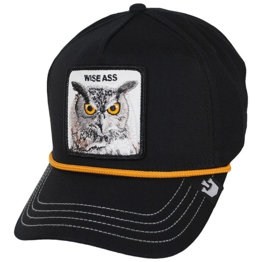 Goorin Bros | Wise Owl 100 Trucker Snapback Baseball Cap | 200645 | lead | BLACK